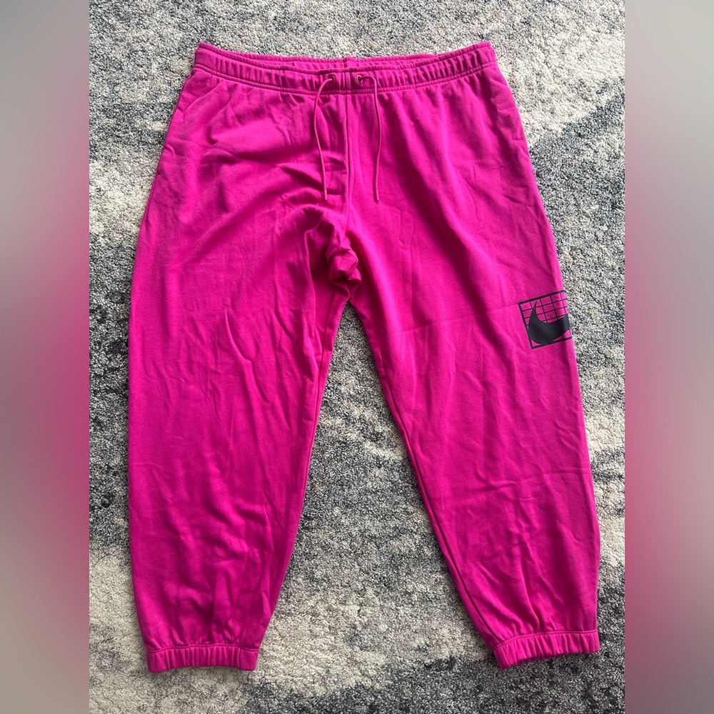 Nike Pink Jogger Pants Loose fit Mid Rise XL Woman